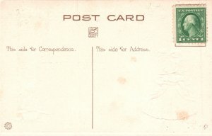 Vintage Postcard 1910's Easter Greetings Easter When Land Is Gaye With Posies