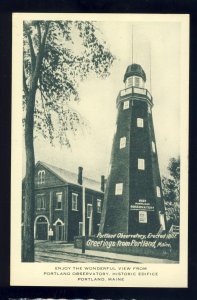 Portland, Maine/ME Postcard, Portland Observatory #2