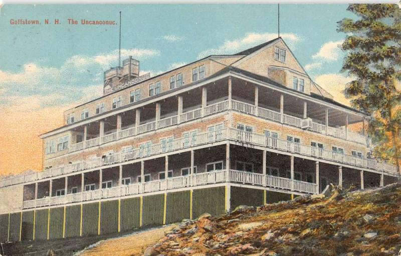 goffstown the uncanoonuc new hampshire L4547 antique postcard