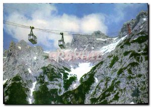 Postcard Old Karwendelbahn Mittenwald gegen Viererspitze und Gipfelstation