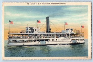 c1920's Steamer GA Boeckling Passenger Vessel Cedar Point Route Ohio OH Postcard