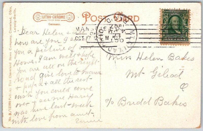 Mansfield Ohio 1907 Postcard Children's Home