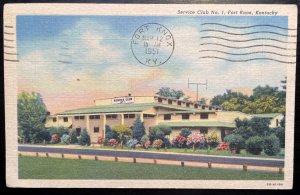 Vintage Postcard 1951 Service Club No. 1, Fort Kox, Kentucky