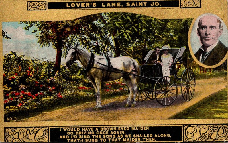 Missouri St Joseph Lover's  Lane Eugene Field Horse and Carriage