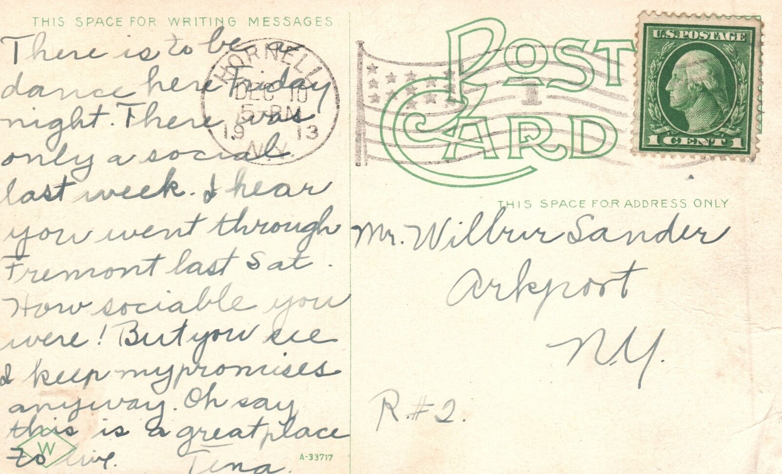 Vintage Postcard 1913 Public Library Building Steuben County Hornell