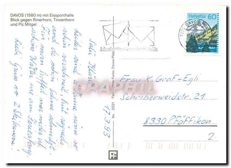 Modern Postcard Davos