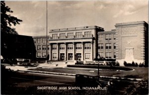 View of Shortridge High School Indianapolis IN Vintage Postcard T43