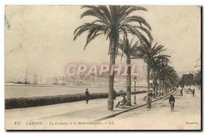 CARTE Postale Old Cannes Croisette and the Mount Knight