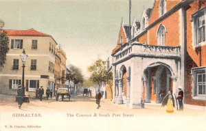 Convent & South Port Street Gibraltar Postcard.