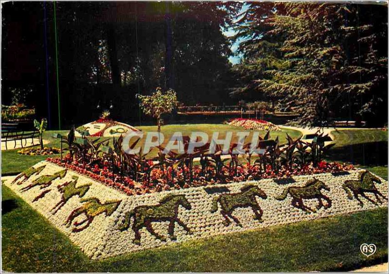 Modern Postcard Coutances (Manche) Floral public garden