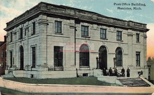 MI, Manistee, Michigan, Post Office Building, Exterior View, Curteich No A-17846