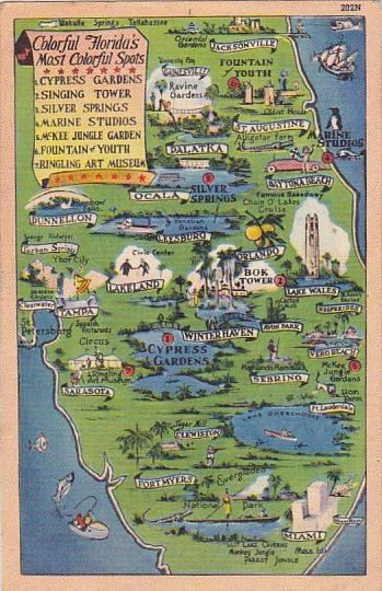 Map Of Florida Showing Attractions