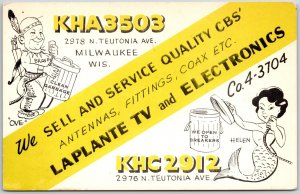 Antennas Fitting Coax Etc. N. Tuetonia Avenue Milkaukee Wisconsin Postcard