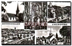 Postcard Old Bourguillon Friborg