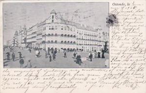 Belgium Oostende Town Scene 1906