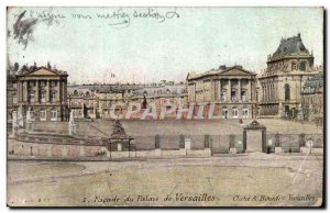 Old Postcard Versailles frontage of the palace