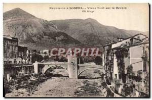 Old Postcard Sospel Old Bridge On Bevera