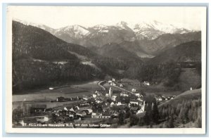 c1930's St. Aegyd am Neuwalde With The High Goher Austria RPPC Photo Postcard