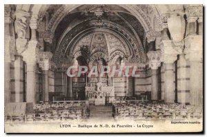 Postcard Old Lyon Basilica of Our Lady of Fourviere The Crypt