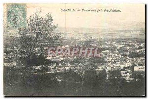 Old Postcard Panorama Sannois taken Moulins