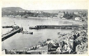 UK England sail & navigation themed postcard Scarborough harbor crane cargo ship