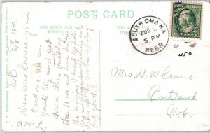 Hanscom Park Pavilion Omaha Nebraska Postcard Posted 1910