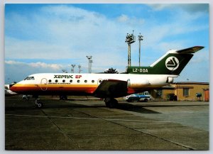 Airplane Postcard Xemyc-EP Bulgaria Airlines Airways YAK-40 LZ-DOA FM27