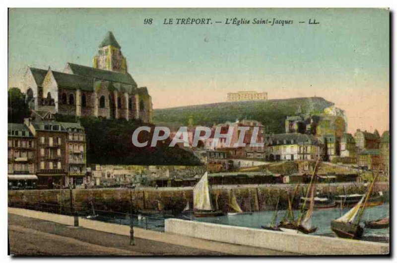 Old Postcard Treport L Eglise Saint Jacques Charter