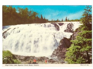 High Falls, Magpie River Near Wawa, Ontario Chrome Postcard
