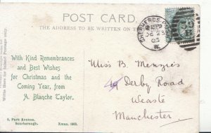 Genealogy Postcard - Menzies - 19 Derby Road - Weaste - Manchester - Ref 3698A
