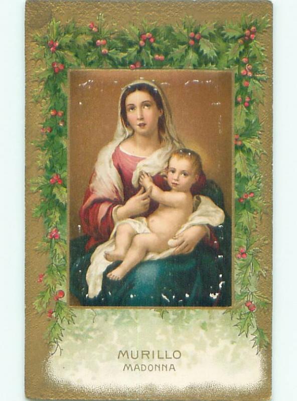 Pre-Linen Christmas Nativity MARY HOLDING BABY JESUS AC4464