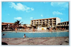 c1960's Pool Scene Aruba Beach Club Hotel Oranjestad Aruba Vintage Postcard