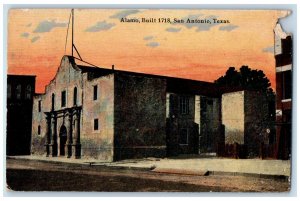 1911 Alamo Built 1718 Exterior Building Road San Antonio Texas Vintage Postcard