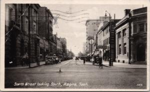 Scarth Street Regina Saskatchewan CP Telegraph c1934 Postcard D39 *As Is