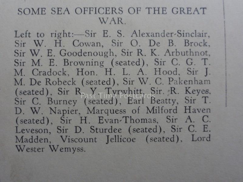 WW1 Some Sea Officers of The Great War - from original by Sir Arthur S.Cope R.A.