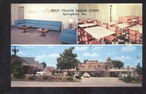 SPRINGFIELD MISSOURI ROUTE 66 ROCK VILLAGE MOTOR LODGE ADVERTISING POSTCARD MO.