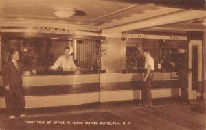 Maplecrest New York Sugar Maples Front Office Interior Antique Postcard K97121