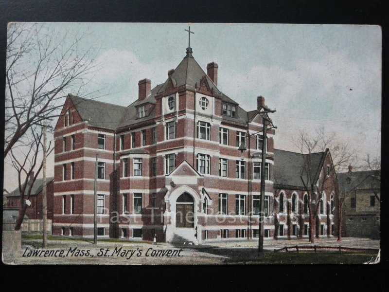 America MASSACHUSETTS Lawrence St Marys Convent c1904 UB - Old Postcard