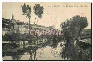 Old postcard Poitiers Les Bords du Clain