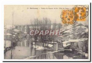 Parthenay Old Postcard Viaduct Snow Effect Rail