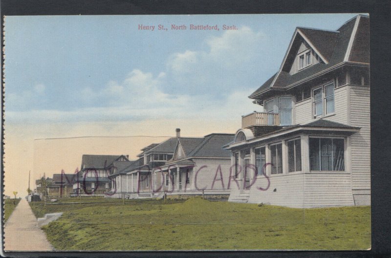 Canada Postcard - Henry Street, North Battleford, Saskatchewan RS17247