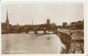 Worcestershire Postcard - The Bridge - Worcester - Real Photograph - Ref 4585A