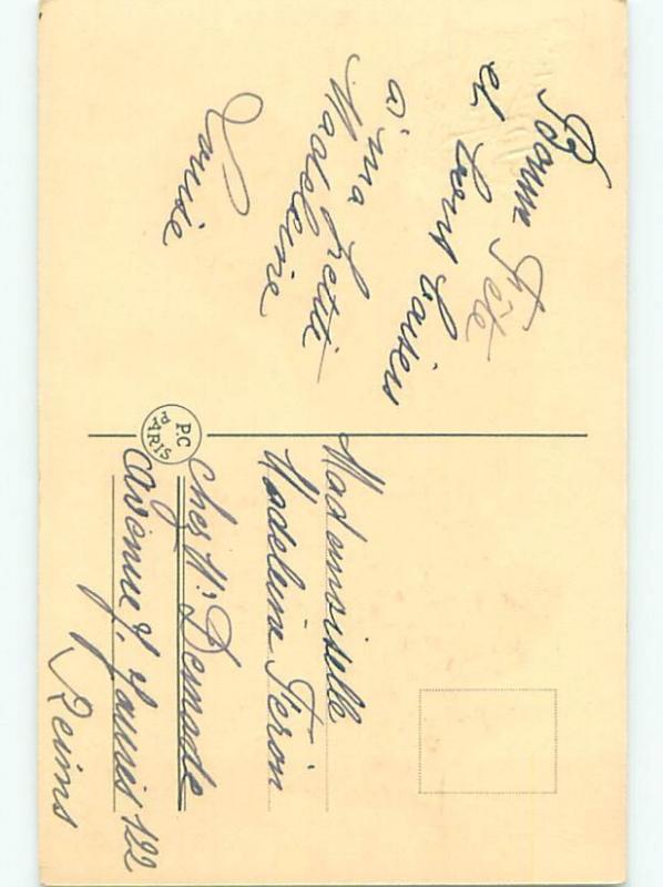 Very Old Foreign Postcard BEAUTIFUL FLOWERS SCENE AA4354