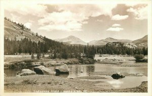 California Yosemite NP 1940s Tuolumne River Dana Gibbs RPPC Postcard 22-4282 