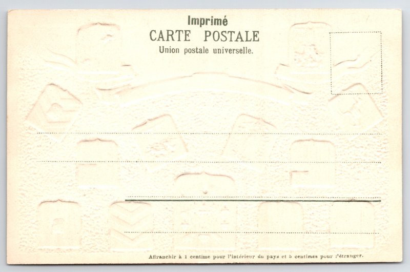 Belgian Heraldry~Set Embossed~Flanders/Antwerp~Unused~Bilingual~Sharp Postcards!