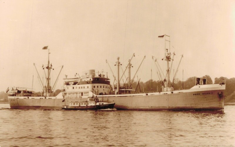 Koninklijke m.s. Prins Willem II Oranjelijn Rotterdam RPPC 06.16