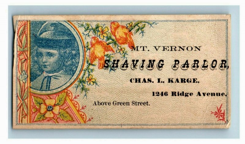 1880s Mt. Vernon Shaving Parlor Chas. L. Karge Lot Of 4 P218