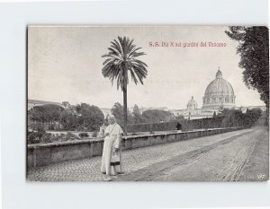 Postcard S. S. Pio X nei giardini del Vaticano, Vatican City, Vatican City