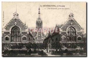 Fecamp Old Postcard The Benedictine General view taken of the square