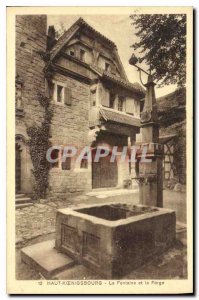 Old Postcard Hochk?nigsburg La Fontaine and the Forge